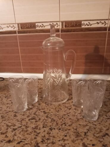 kiraye evler xirdalan kristal abseron: Xrustal qrafin 6 ədəd stəkan ilə ünvan masazır nn n n