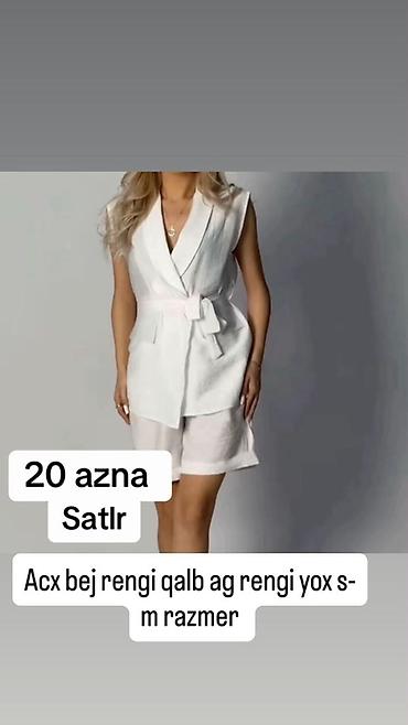 gumuş kişi sepi: Qadın şortlu dəst - Rəng: Ağ (bej rəngi qalıb, ağ rəngi yox) - — 1