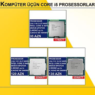 Kompüter üçün Core i5 Prosessorlar ⭐LGA 1155 (3cü nəsil) İntel Core i5