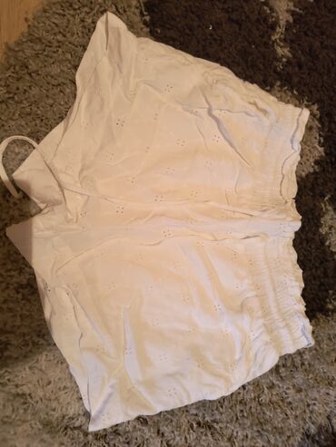 pantalone bele: M (EU 38), color - White, Single-colored