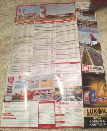 Knjige i stripovi: Auto karta Srbije. Auto karta Srbije Lukoil. 1:840000, uvećani Novi — 9