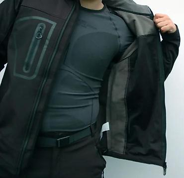 Kožne jakne: Crna muška softshell jakna brenda Mountain Sport sa kapuljačom. Jakna — 4