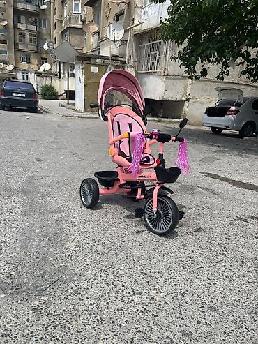 seyyar teker: Uşaq üçtəkərli velosipedi – çoxfunksiyalı model (çəhrayı) — 4