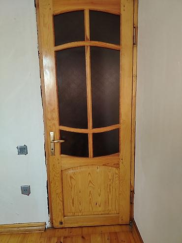 plasiq qapi: Taxta daxili qapı – şüşəli model. 4 ədədəd 90*2,20 - Material: təbii — 3