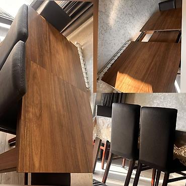 Qonaq otağı üçün, İşlənmiş, Kvadrat masa, 6 stul