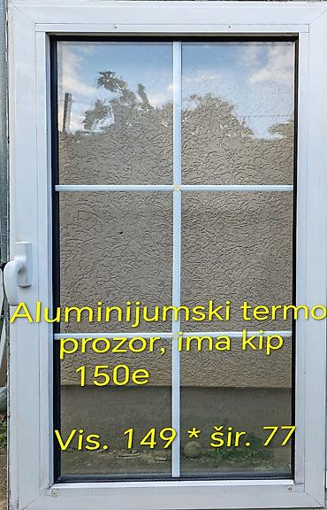 Aluminijumski termo prozor sa kip (nagibno) otvaranjem. Dimenzije na lalafo.rs Aluminijumski termo prozor sa kip (nagibno) otvaranjem. Dimenzije