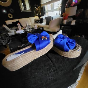 plave kozne papuce: Modne papuče, 40