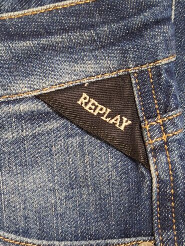 Farmerke: Original REPLAY farmerke – tamno plavi denim sa prijatnim izbledelim — 10