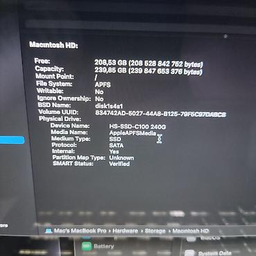 macbook pro m3: Macbook pro 13/core i7/Ram 16GB/SSD 256 Şəkillərdə görünən, gözəl — 8
