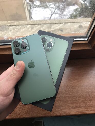 Apple iPhone: IPhone 13 Pro, 256 ГБ, Alpine Green, Беспроводная зарядка, Face ID