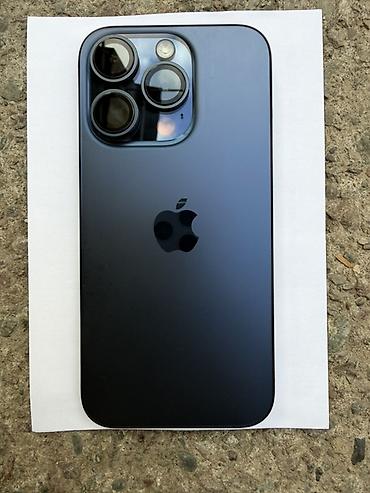 Уюлдук телефондор жана аксессуарлар: IPhone 15 Pro, Колдонулган, 128 ГБ, Midnight, Кабель, 79 % — 2