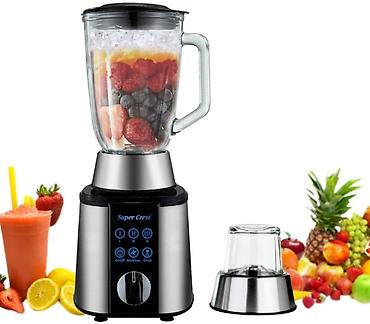 blender dessini: Super Crest STC-8052 2‑in‑1 blender Xüsusiyyətlər: - Güc: 600 W - 2 — 1