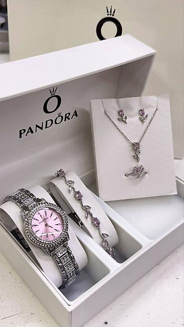 серебро наборы: Подарочный набор украшений Pandora Состав набора: - Наручные часы на — 10