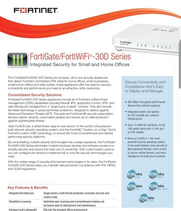 Serverlər: Fortinet FortiGate FortiGate 30D
FortiGate
FortiGate 30D