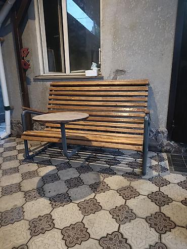 table study: Скамейка Дерево, Со спинкой — 4