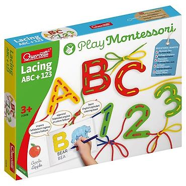 trimer igracka cena: MONTESORI SLOVA I BROJEVI – Lacing ABC + 123 Edukativni set — 1