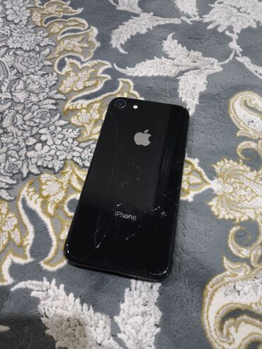 продажа телефонов айфон 6: IPhone 8, Б/у, 64 ГБ, Черный, Защитное стекло, Чехол, 100 %
