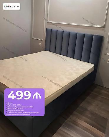 Mebel: Çarpayı • Ölçü: 160 × 200 sm • Başlıq: Yumşaq, vertikal