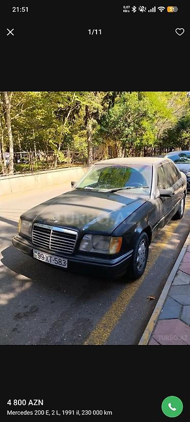 lalafo vaz 2106: Mercedes-Benz E 200: 2 l | 1991 il Sedan — 6