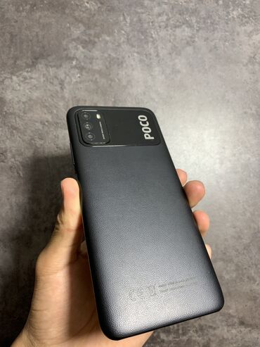 xiomi телефон: Poco M3, Б/у, 64 ГБ, цвет - Черный, 2 SIM