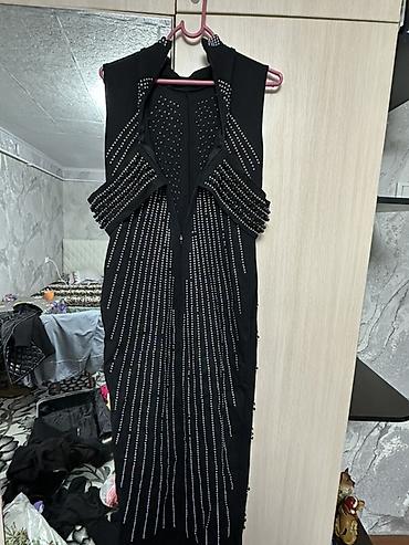 Вечернее платье, Русалка, Длинная модель, Стразы, Камни, L, XL