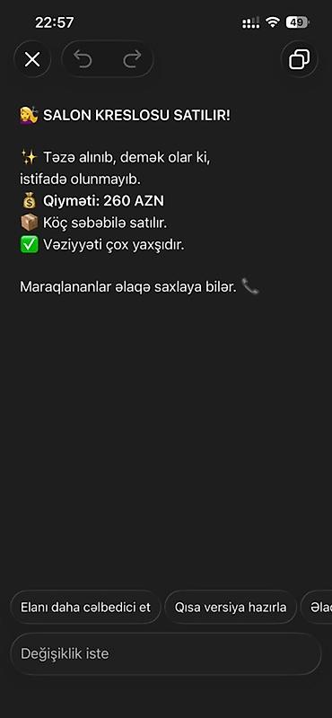 xalca resmi cekmek: Salon kreslosu - Peşəkar salon və gözəllik mərkəzləri üçün rahat — 2