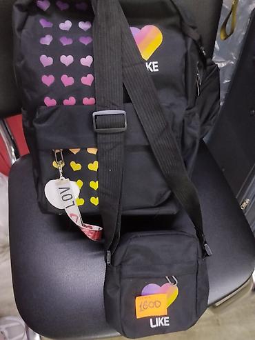kipling monkey: Рюкзак + сумка через плечо LIKE - Цвет: черный с принтом в виде — 2