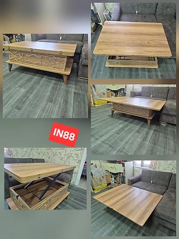 Masalar: Çevrilə bilən çoxfunksiyalı masa - Material: ağac fakturalı laminat — 1