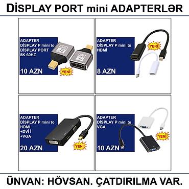 Digər kompüter aksesuarları: Adapterlər/Konverterlər (Çeviricilər) 📍Ünvan: Bakı şəh, Suraxanı ray — 15