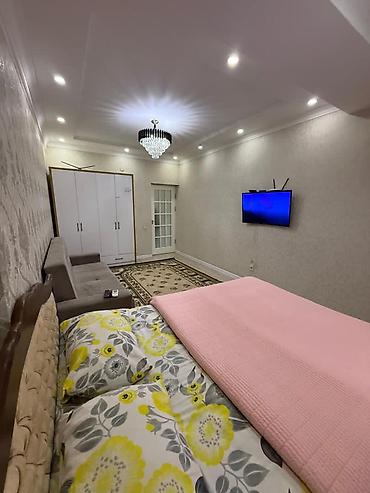 квартиры в бишкеке в аренду: 1 комната, ул. Московская / Ибраимова, Душевая кабина, Постельное белье, Кондиционер — 2