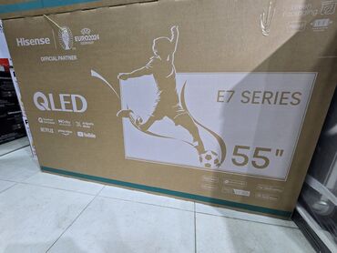 приставка смарт для телевизора: Yeni Televizor Hisense QLED 55" 4K (3840x2160), Ödənişli çatdırılma