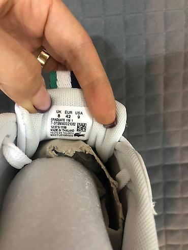 lacoste canta: Lacoste kişi krosovkası – Graduate 119 1 modeli - Rəng: ağ, yaşıl — 4