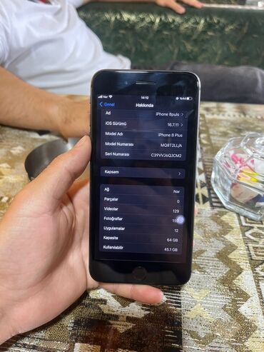 телефон fly wizard plus: IPhone 8 Plus, 64 GB, Qara
