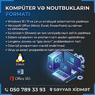 irşad noutbuk: Kompüter Formatı və Proqramların Yazılması - səyyar xidmət Windows — 1