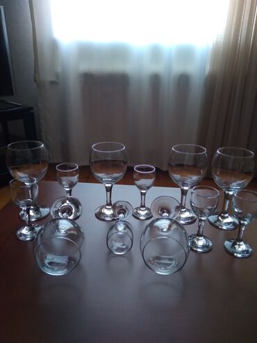 cuce su qabi: Qədəhlər, rəng - Ağ, Şüşə, 6 ədədli dəst, 200 ml, Türkiyə
