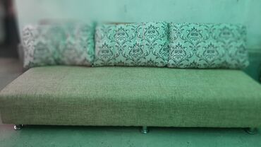 масажный диван: Прямой диван, цвет - Коричневый, Б/у