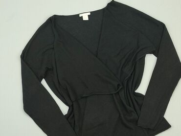czarne bluzki damskie z długim rękawem: Blouse, M (EU 38), condition - Very good