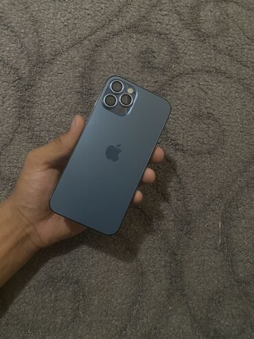 iphone 12 купить в бишкеке: IPhone 12 Pro, Б/у, 256 ГБ, Pacific Blue, Зарядное устройство, Защитное стекло, Чехол, 92 %