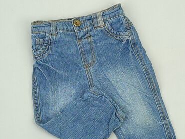 czarne legginsy niemowlęce: Spodnie jeansowe, George, 6-9 m, stan - Dobry