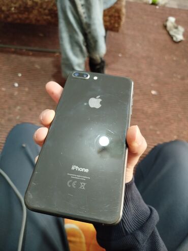 lightning наушник: IPhone 8 Plus, Колдонулган, 64 ГБ, Space Gray, Каптама, 100 %