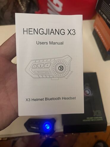 Qulaqcıqlar: HENGJIANG X3 – dəbilqə üçün Bluetooth qulaqlıq və işıqlı idarəetmə — 9