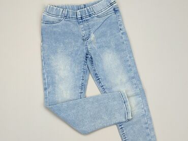 jeansy w kratkę: Spodnie jeansowe, Little kids, 5-6 lat, 116, stan - Zadowalający