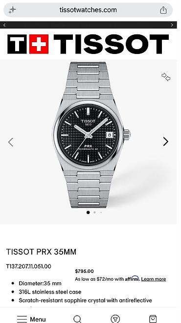 apple whatch: 📍Tissot PRX 35mm Автозавод не на батарейках) Заказывал из Америки! За — 1