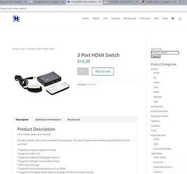 serveri: Schwaiger HDMI 3×1 A preklopnik sa daljinskim i eksternim IR — 8