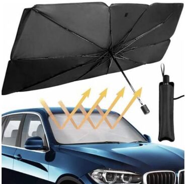 aksesuarlar üçün bmw 34: Avtomobil Ön Şüşəsi Çətiri Çantalı 145cm*79cm ​​Avtomobil Günəşdən