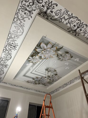 Натяжной потолок: Натяжной потолок 3D потолки, Глянцевое, Матовое Монтаж, Бесплатная консультация, Бесплатный замер — 25