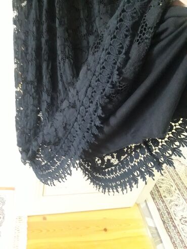 Ziyafət donları: Qara krujeva don - Rəng: qara - Material: tam krujeva (şəbəkəli — 10