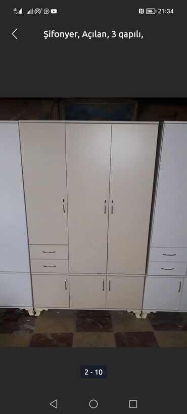 Dolablar: Yeni, Açılan, 3 qapılı Düz dolab, Qarderob, paltar dolabı, Azərbaycan — 12