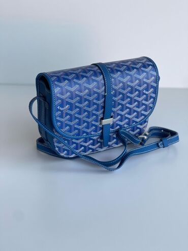 прокат национальных костюмов для детей: Сумка через плечо Goyard, синяя - Материал: фирменное покрытое