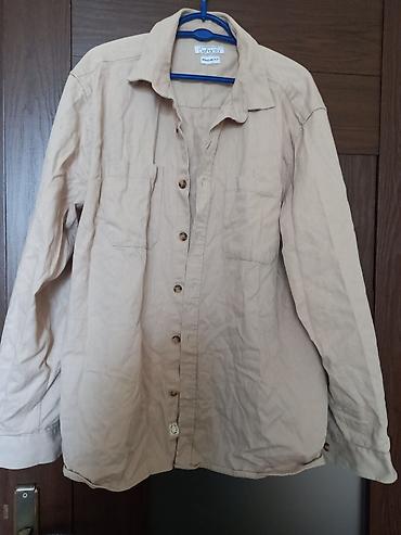 kişi jileti: Köynək, Defacto, 2XL, rəng - Bej — 1